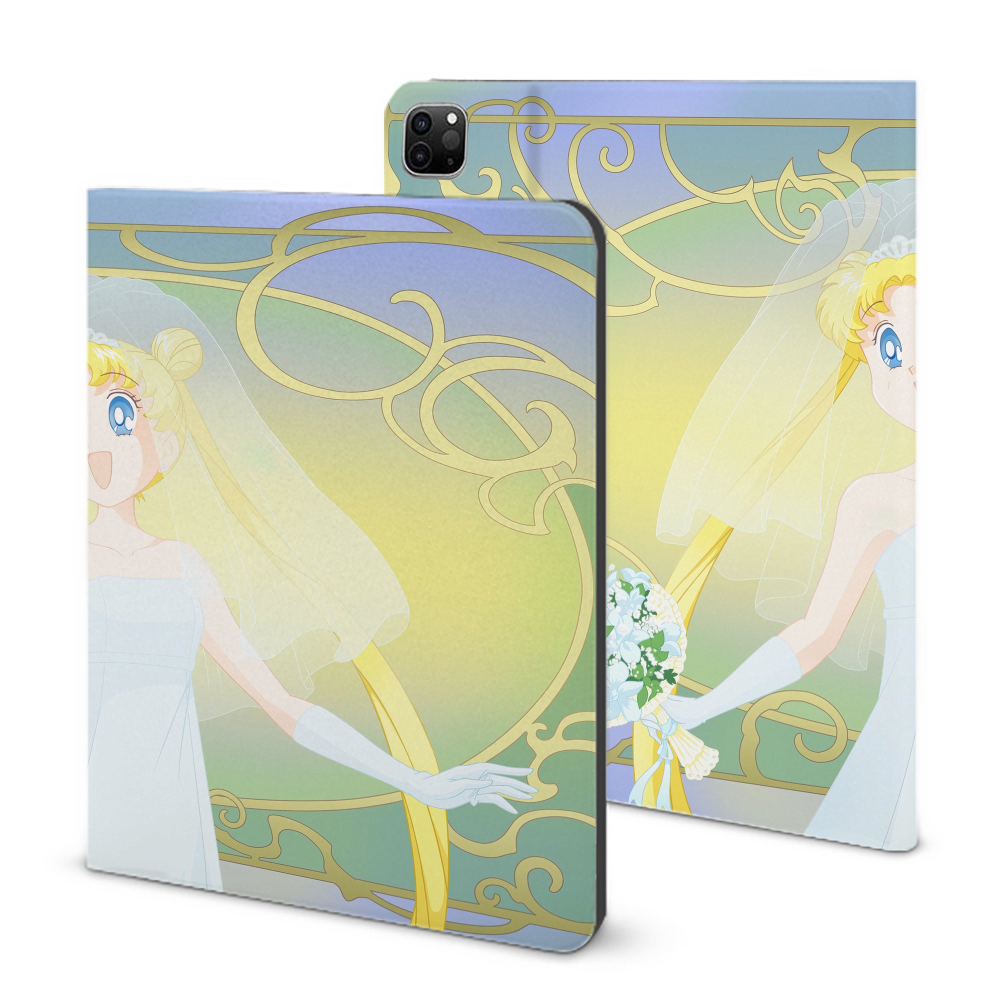 （画像用） 美少女戦士セーラームーン Sailor Moon IPad ケース ブック型 PUレザー TPU 耐衝撃 軽量 薄型 ペン収納なし 全面保護 IPad 各モデル対応